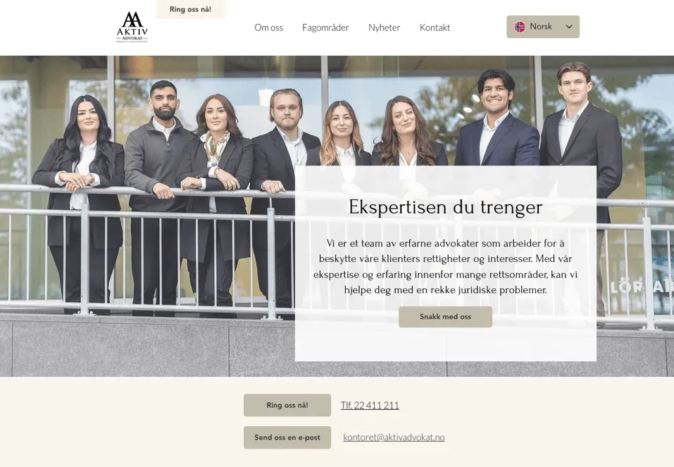 Skjermbilde av Aktiv Advokat