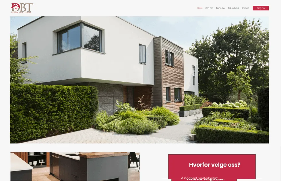 Skjermbilde av Danvik Byggteknisk