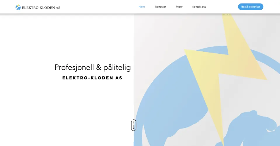 Skjermbilde av Elektro-Kloden AS