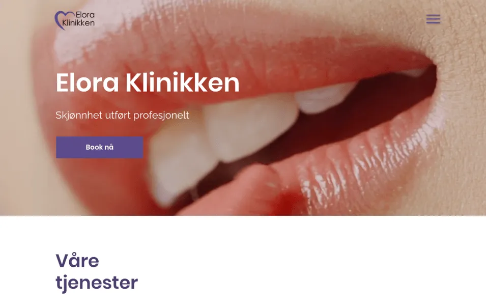 Skjermbilde av Elora Klinikken