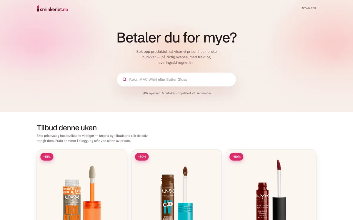 Skjermbilde av Sminkeriet