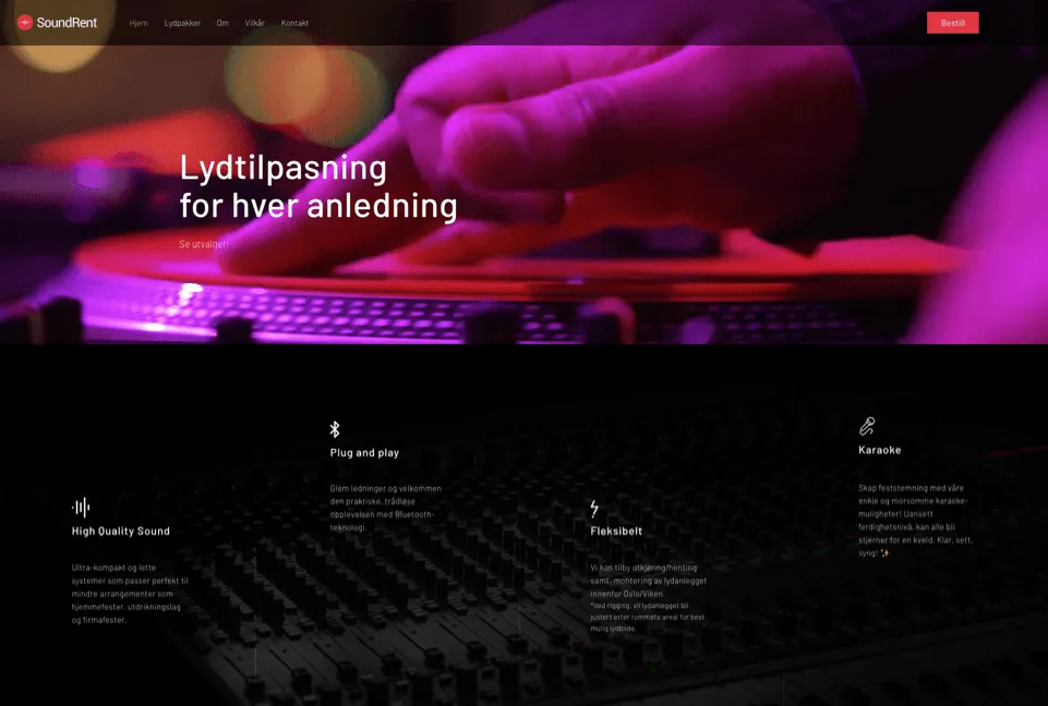 Skjermbilde av Soundrent