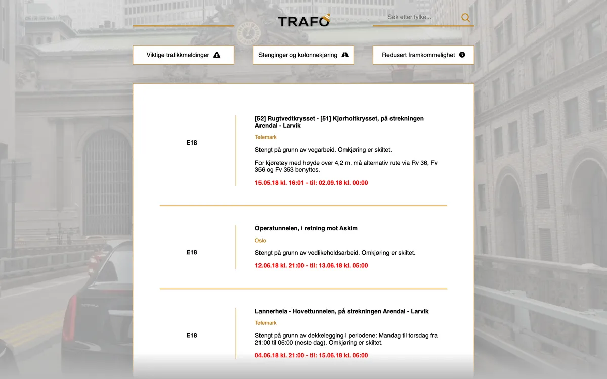 Skjermbilde av Trafo