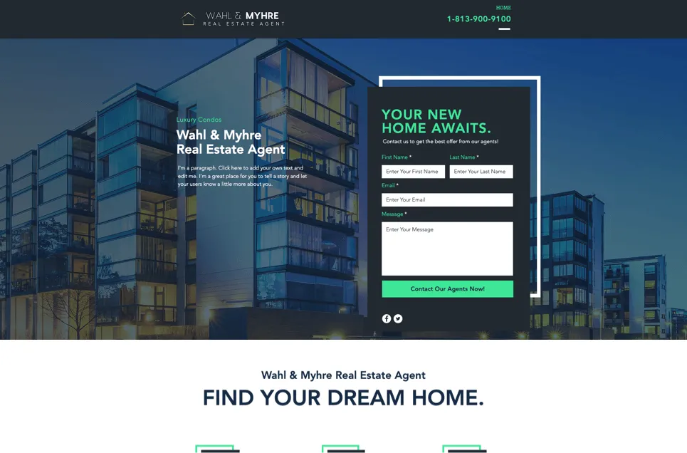 Skjermbilde av Wahl & Myhre Real Estate